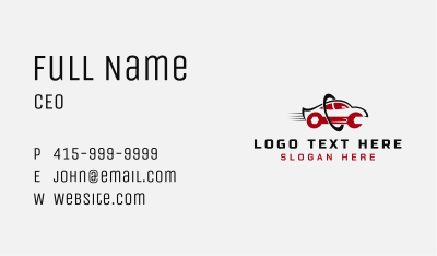 Wrench Vehicle Repair Business Card Image Preview