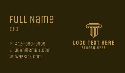 Golden Architecture Column Business Card Image Preview