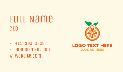 Orange Juice Pin  Business Card Image Preview