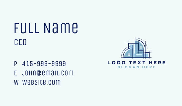 Architect Building Blueprint Business Card Design Image Preview