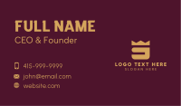 Gold Crown Letter G  Business Card Image Preview