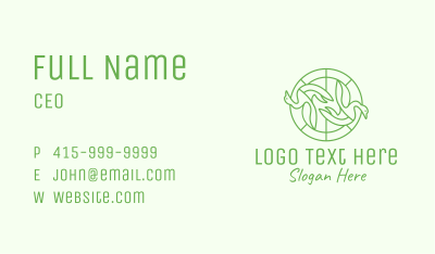 Green Swan Circle Business Card Image Preview