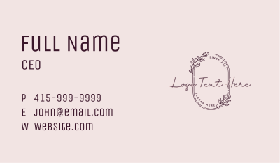 Floral Emblem Fashion Business Card Image Preview