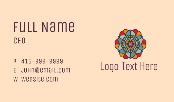 Mandala Flower Florist  Business Card Design Image Preview