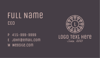 Beauty Company Letter  Business Card Image Preview