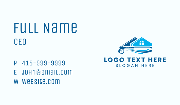 Home Cleaning Pressure Washer Business Card Design Image Preview