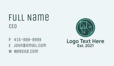 Geometric Linear Cube Business Card Image Preview