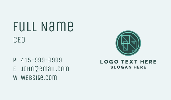Geometric Linear Cube Business Card Design Image Preview