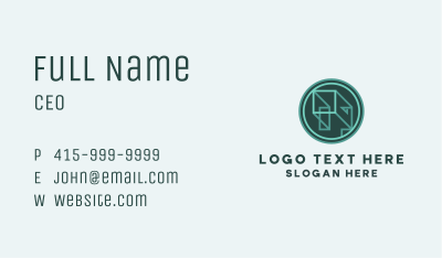 Geometric Linear Cube Business Card Image Preview