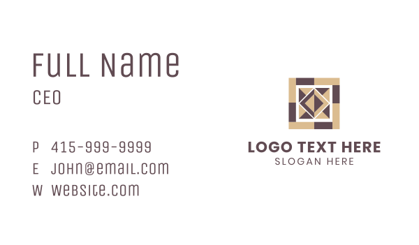 Pattern Tile Flooring Business Card Design Image Preview