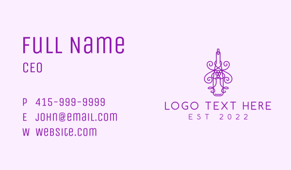 Minimalist Purple Wine Bottle Business Card Design Image Preview