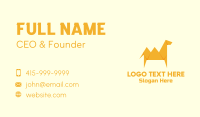 Yellow Camel Origami Business Card Image Preview