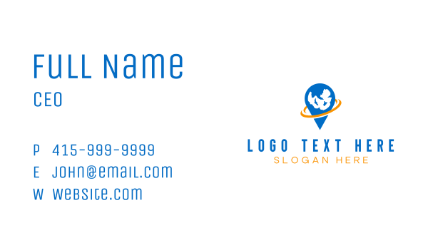 Pin Location Globe Business Card Design Image Preview