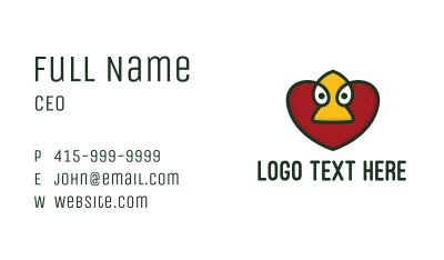 Duck Heart App  Business Card Image Preview