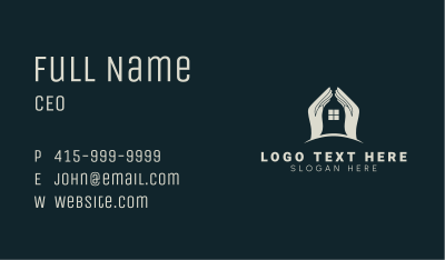 Hand Shelter House Business Card Image Preview