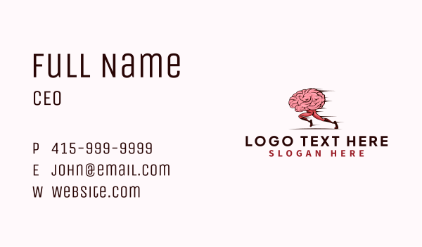 Running Brain Exercise Business Card Design Image Preview