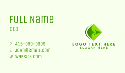 Green Forwarding Arrow Business Card Image Preview