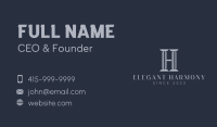 Law firm Column Letter H Business Card Design
