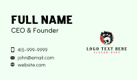 Punk Skull Mohawk Business Card Design