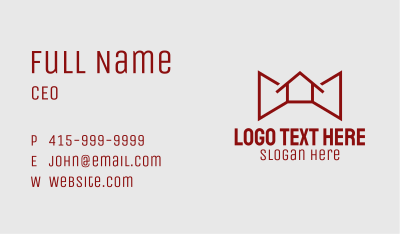 Red House Bow Tie  Business Card Image Preview