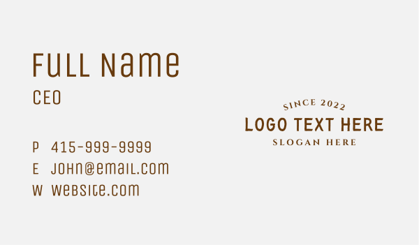 Classic Store Wordmark Business Card Design Image Preview