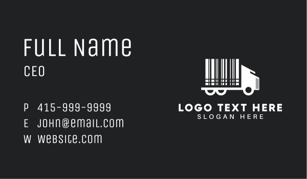 Barcode Trucking Company  Business Card Design Image Preview