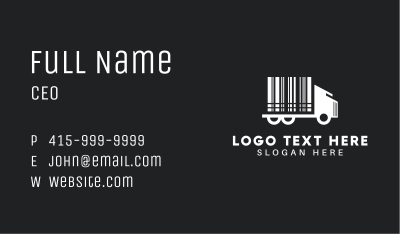 Barcode Trucking Company  Business Card Image Preview