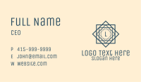 Blue Architectural Letter Business Card Image Preview