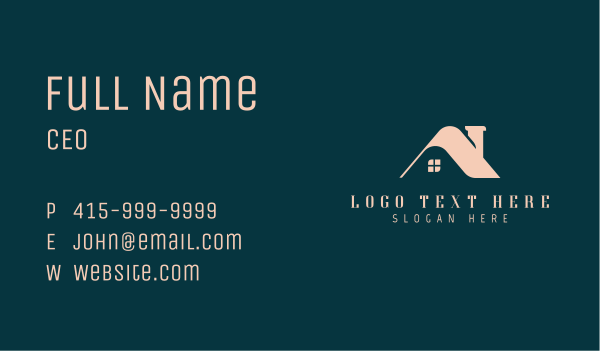 Real Estate Roofing Business Card Design Image Preview