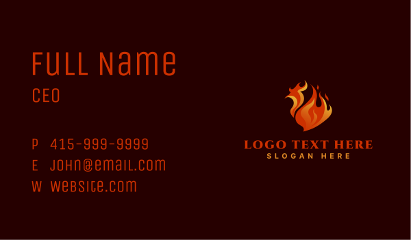 Spicy Roast Chicken Business Card Design Image Preview