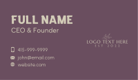 Botanical Brand Wordmark Business Card Image Preview