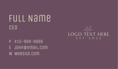 Botanical Brand Wordmark Business Card Image Preview