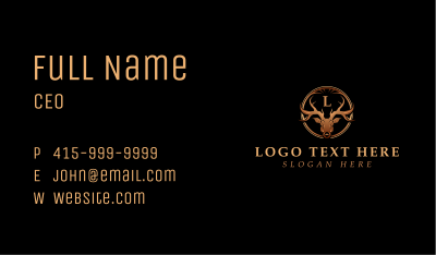 Luxury Deer Antler Business Card Image Preview