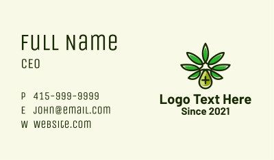 Medical Marijuana Oil Business Card