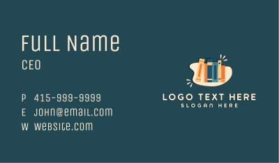 Creative Book Library Business Card Image Preview
