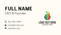 Eco Leaf Chart Business Card Image Preview
