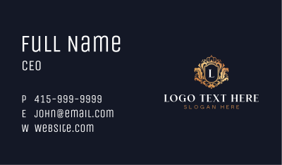 Regal Luxury Crest Business Card Image Preview