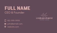 Femine Script Wordmark Business Card Design