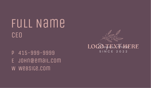 Femine Script Wordmark Business Card Design Image Preview