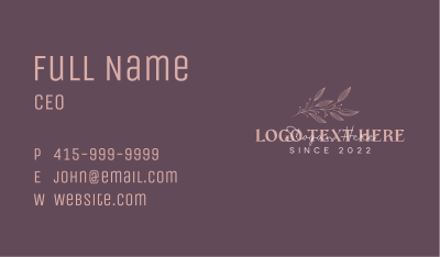 Femine Script Wordmark Business Card Image Preview