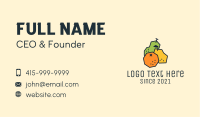Geometric Fresh Fruit Business Card Design