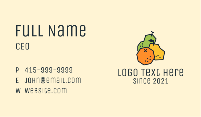 Geometric Fresh Fruit Business Card Image Preview