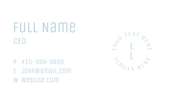 Elegant Professional Letter Business Card Design Image Preview