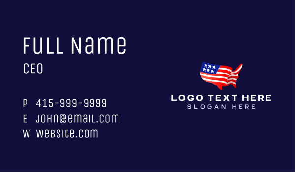USA Map Flag Business Card Design Image Preview