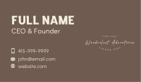 Classic Handwritten Wordmark Business Card Image Preview