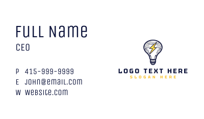 Robotic Lightning Bulb Business Card Image Preview