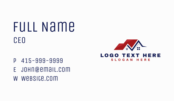 House Roofing Realtor Business Card Design Image Preview