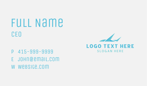 Plane Courier Flight Business Card Design Image Preview