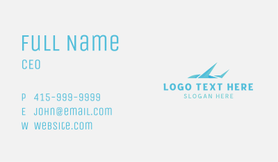 Plane Courier Flight Business Card Image Preview