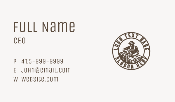 Carpenter Builder Business Card Design Image Preview